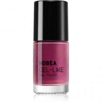NOBEA Metal Gel-like Nail Polish Gel-Effect Nail Varnish Shade Pearl Cherry #N55 6 ml