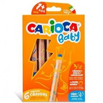 Lápices 3 En 1 + Sacapuntas BABY - 6 Uds