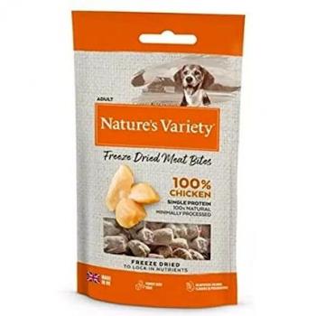 Nature's Variety Meat Bites Freeze-Dried Chicken Snack for Puppies and Adult Dogs 20g
