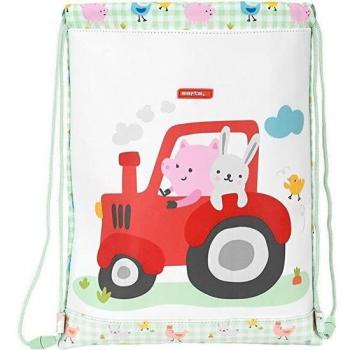 Saco Plano Junior Fácil Limpieza Safta Preescolar Granja 26x34x1 cm