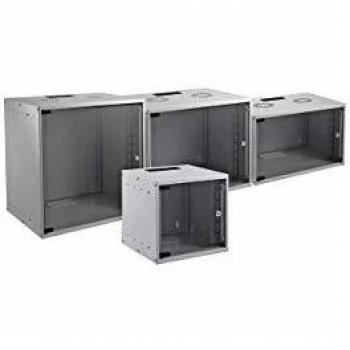 Rack de pared 19 12U, profundidad 600 mm, color gris claro RAL 7035