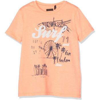 IKKS T Shirt Orange Clair Surf, Camiseta para Niños, 75, 6 años