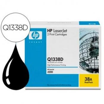 Tóner HP 38A Q1338D negro Pack de 2 (duopack)