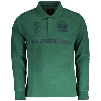 La Martina Green Cotton Polo Shirt - 4XL