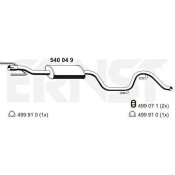 Silenciador Intermedio ERNST 540049 para Alfa Romeo 159 Berline