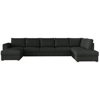 Sofá rinconero Comfivo 191, con función de descanso y caja de ropa de cama, dimensiones 370x186x85cm
