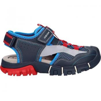 Sandalias Niño Geox J Sandal Dynomix Boy, Modelo J25GHA 0FE15, Color Navy-Red