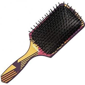 Termix Cepillo de pelo neumático para desenredar, color amarillo- Raqueta 80's Edición Limitada, con púas flexibles de nylon