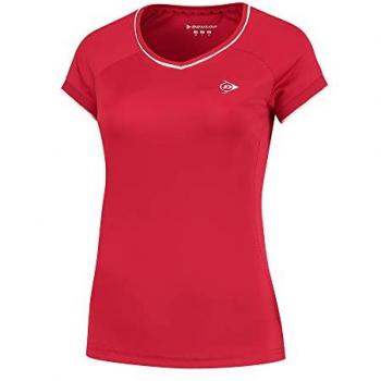 Dunlop Camiseta De Manga Corta Club para Mujer, Color Rojo, Talla XXL