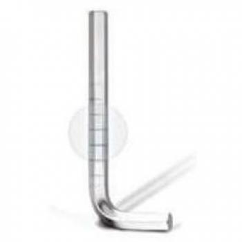 Llave hexagonal corta TOPTUL 12 mm, longitud 140 mm, acero cromo-vanadio