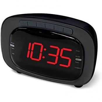 Denver Despertador CR-422 - Pantalla LED 1.2/3CM - Alarma Dual Timbre/Radio - 20 EMISORAS FM - FUNC