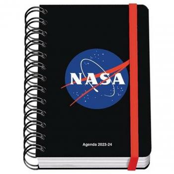 Agenda Escolar A6 2023-2024, Nasa Logo, Negro