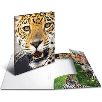 Carpeta Esquinera A3 de Polipropileno con Diseño de Leopardo HERMA