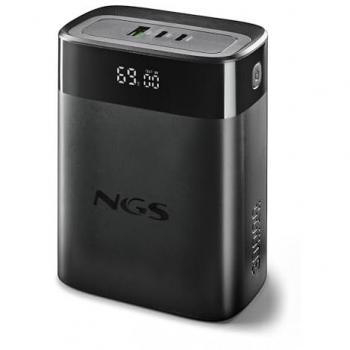 Batería Portátil NGS TWIX 30 - 30000mAh, 140W, Carga Rápida PD 3.1 y QC 3.0, Pantalla LED Negra