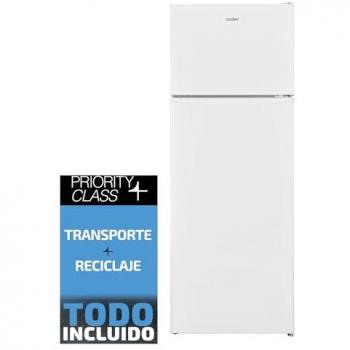 Frigorífico Dos Puertas Sauber Serie 3-2P14424-V, Alto 145 cm, Ancho 54 cm, Blanco, Capacidad 212 litros, Sistema de Enfriamiento Less Frost, Puertas Reversibles