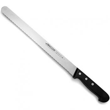 Cuchillo Pastelero Arcos Serie Universal, Hoja de Acero Inoxidable Nitrum 300mm, Mango de Polioximetileno POM en Color Negro