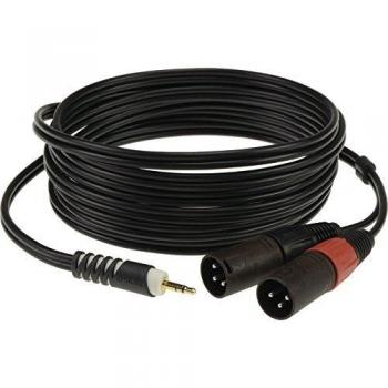 Cable Y Klotz AY9-0200 de 2 m - Adaptador de audio con conectores XLR macho y 3.5 mm