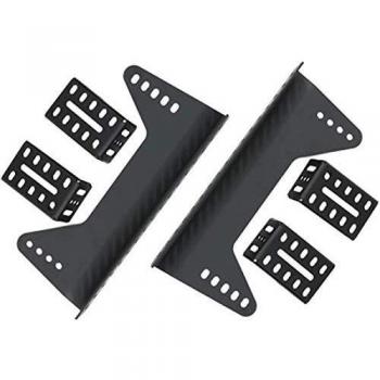 MODAUTO Soporte Lateral para Asiento del Coche, Soporte para Semibaquet, Longitud 450mm, 6 Piezas Incluidos, Universal, Modelo G460B, Negro