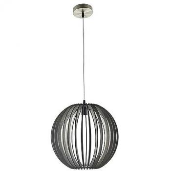 Colgante Bubinga Bola 1xe27 Madera Café Regx35x35 Cm - Diseño Moderno