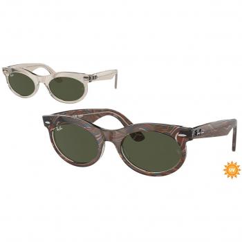 Ray-Ban RB2242F Wayfarer Oval Asian Fit 138331 Gafas de Sol para Hombre Grises