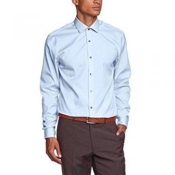 Calvin Klein Cannes FITTED FTC - Camisa formal para hombre, color azul
