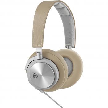 B&O PLAY by Bang & Olufsen BeoPlay H6 - Auriculares de diadema cerrados, ajustables con mando y micrófono en el cable, compatibles con iOS y Android, segunda generación, cuero natural