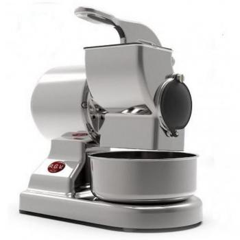Grattugia eléctrica RGV Robusta 450W con rulo de acero inoxidable y diseño plateado