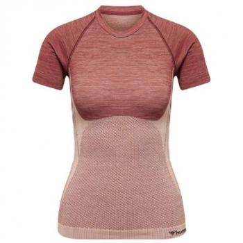 Camiseta Sin Costuras Hmlclea Rosa para Mujer - Elástica y Transpirable - Talla M