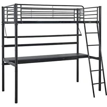 Cama Mezzanine Alona - 90 x 190 cm - Negro
