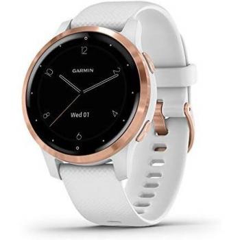 Garmin vívoactive 4S - Reloj inteligente con GPS y funciones de control de la salud durante todo el día, color blanco y rose gold