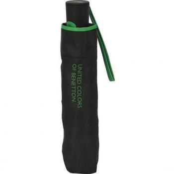 Paraguas Plegable Automático Mini Negro Vivo Verde