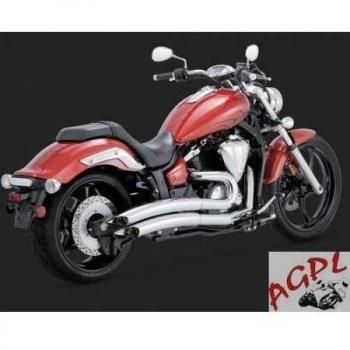 STRYKER YAMAHA XVS 1300/CUSTOM-SILENCIOSO LÍNEA ECHAPPEMENTS BIG RADIUS VANCE-1810-2072 HINES