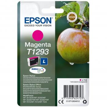 Epson T1293 Cartucho de Tinta Original Magenta, 7ml, para Stylus SX420W/SX425W/Office BX305F/BX320FW, Alta Capacidad C13T12934012