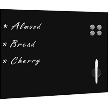 vidaXL Wall Mounted Magnetic Blackboard Glass 80x60 cm