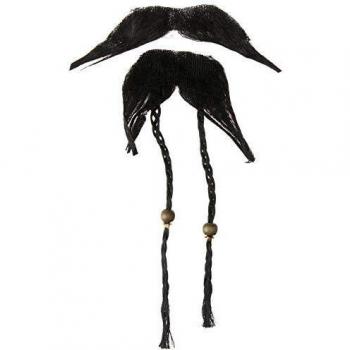 Smiffy'S 30123 Set De Pelo Facial De Pirata, Bigote Y Barba, Negro
