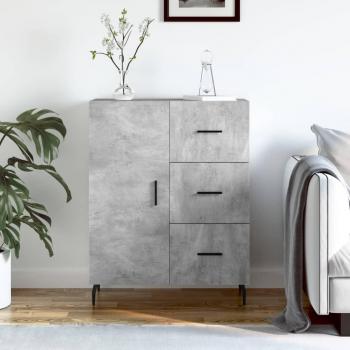 Armario de hormigón gris 69,5x34x90 cm de madera multicapa