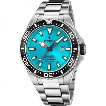 Reloj Festina The Originals F20663/5 para Hombre con Correa de Acero Inoxidable 316L Plateado y Esfera Azul