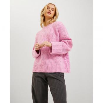 Jack & Jones Jersey de mujer Ellinora Confetti Rosa cuello caja