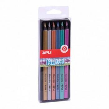Lápices Jumbo Metal - 5mm - Colores Oro, Plata, Bronce, Azul, Turquesa y Morado