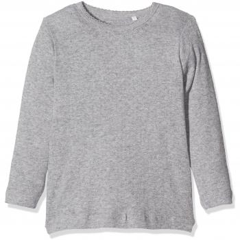 NAME IT Nmfvitte Ls Slim Top Noos, Camisa Manga Larga para Bebés, Gris