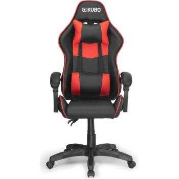 Silla Gaming Ergonómica Kubo Roja con Reposacabezas y Elevación a Gas Nivel 4 - Máximo Confort - Soporta hasta 130 kg