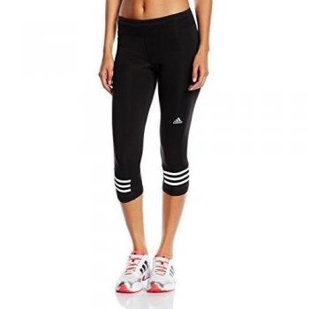 adidas RS 3/4TGT W - Mallas para mujer, color negro / blanco, talla L