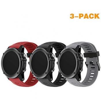 SUPORE Garmin Fenix 3 Correa de Reloj, reemplazo Respirable Suave del silicón Pulsera Hermosa Deporte y edición para Fenix 3/Fenix 3 HR/Fenix 5X Multi-Colors Smart Watch