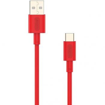 Cable USB-A a USB-C Nubbeh 3A Carga Rápida 18W 1m Rojo