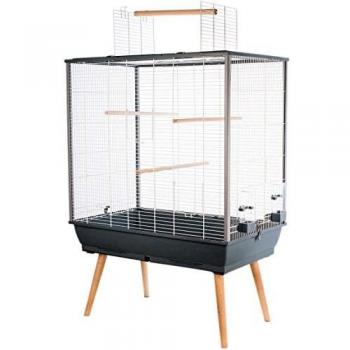 Zolux Neo Jili Bird Cage XL with Exterior Perch, H80 cm, Gray