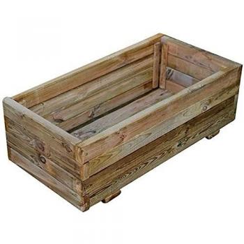 Jardinera de Madera de Pino Impregnada Lasa 40x80 cm para Exterior