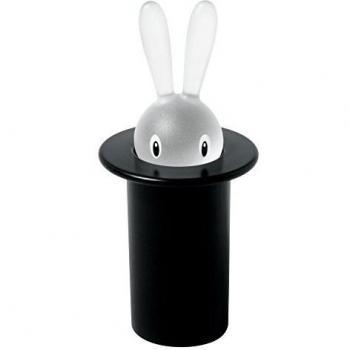Alessi Magic Bunny ASG16 B Palillero de Diseño, Resina Termoplástica, Negro
