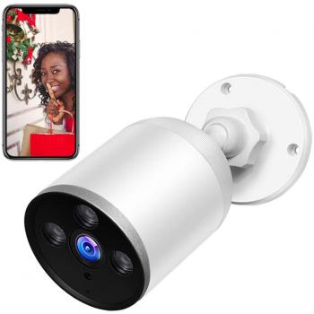 SUPEREYE Camaras de Vigilancia WiFi Exterior,IP66 a Prueba de Agua y Polvo,Cámara de Seguridad,Visión Nocturna de 60 pies,Tecnología de cifrado múltiple,Support for Android and iOS