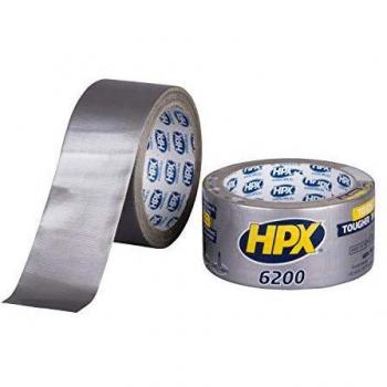 Cinta Adhesiva HPX 6200 Plata 48mm x 10m, Alta Calidad y Gran Fuerza Adhesiva