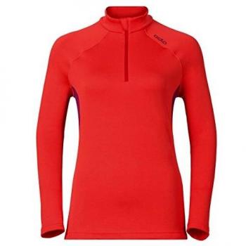 Odlo Midlayer 1/2 Zip Tahoe Jersey, Mujer, Pomegranate/Magenta Purple, XX-Large